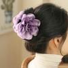 Chiffon Flower Hair Clip (Purple)