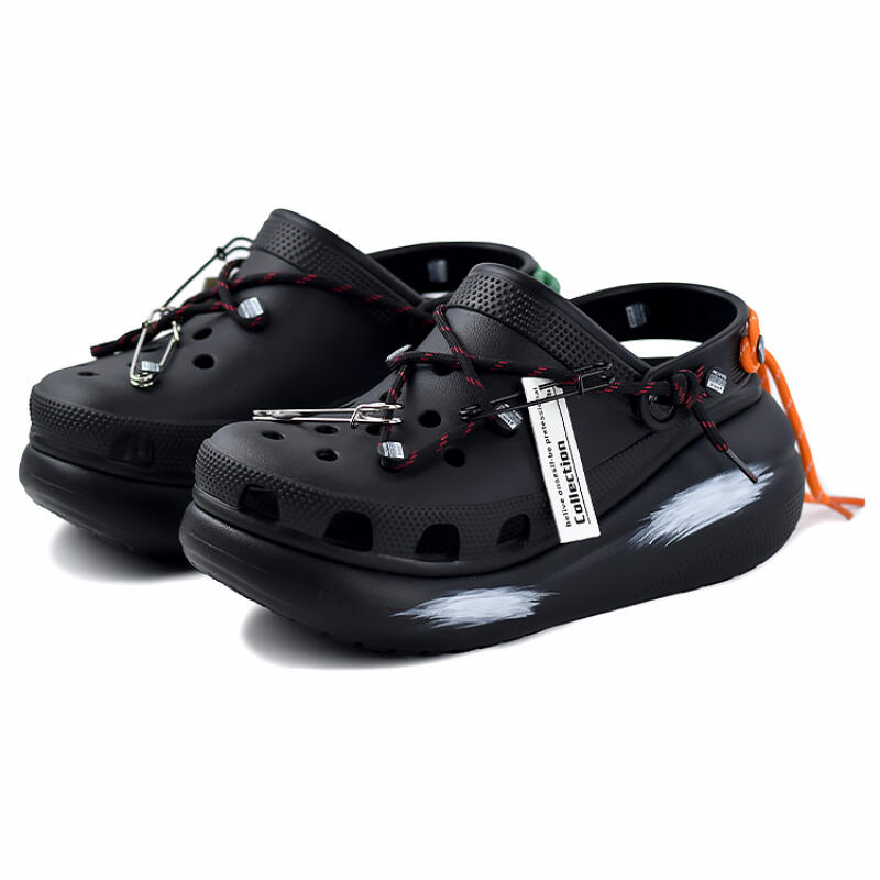 Crocs Urban Heavy Classic Crush Banished Cool Trend Guardian Pendant Hole Shoes Unisex Black Orange Green