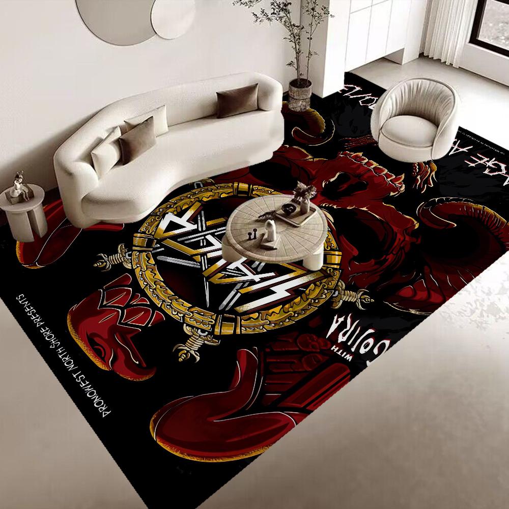 Slayer Zespół Heavy Metal Muzyka Dywanik Podłogowy Antypoślizgowy Wchłaniający Wodę Długi Pasek Poduszka Mata do Sypialni Dywanik Powitalny