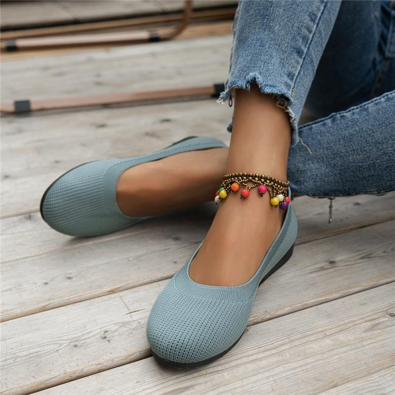 Plus Size Women s Casual Loafers Round Toe Flat Moccasins Comfortable Slip-on Walking Shoes 35