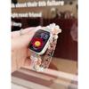 Pearl Beaded Bracelet for Apple Watch Bands for Women SE 11 40mm 41mm 42mm 38mm Dressy Metal Bling Jewelry Wristband Adjustable
