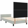 Boxspring Bed with Headboard Light Grey 100 x 200 cm Velvet
