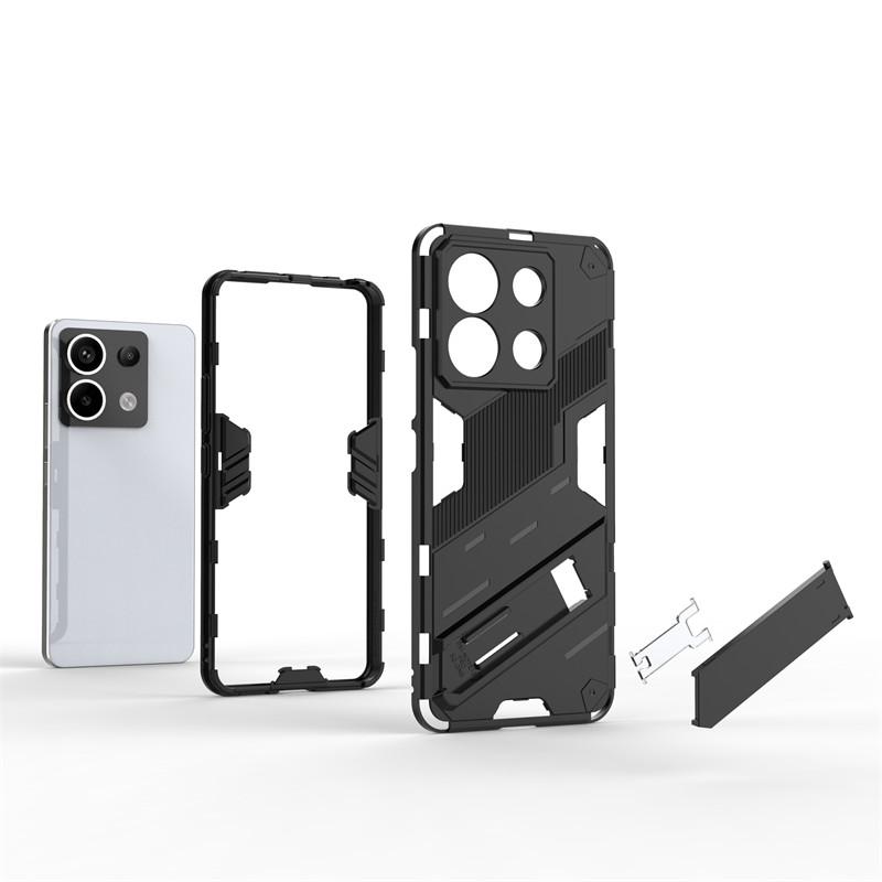For Xiaomi Poco X6 5G Case Xiaomi Poco X5 X6 Pro 5G Cover Shockproof TPU Armor PC Holder Silicone Back Cover For Xiaomi Poco X6