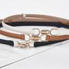 Niche Design Versatile Slim Fit Alloy Buckle Belt Fashionable Thin Tight PU Belt Suitable For Casual Pants and Dresses
