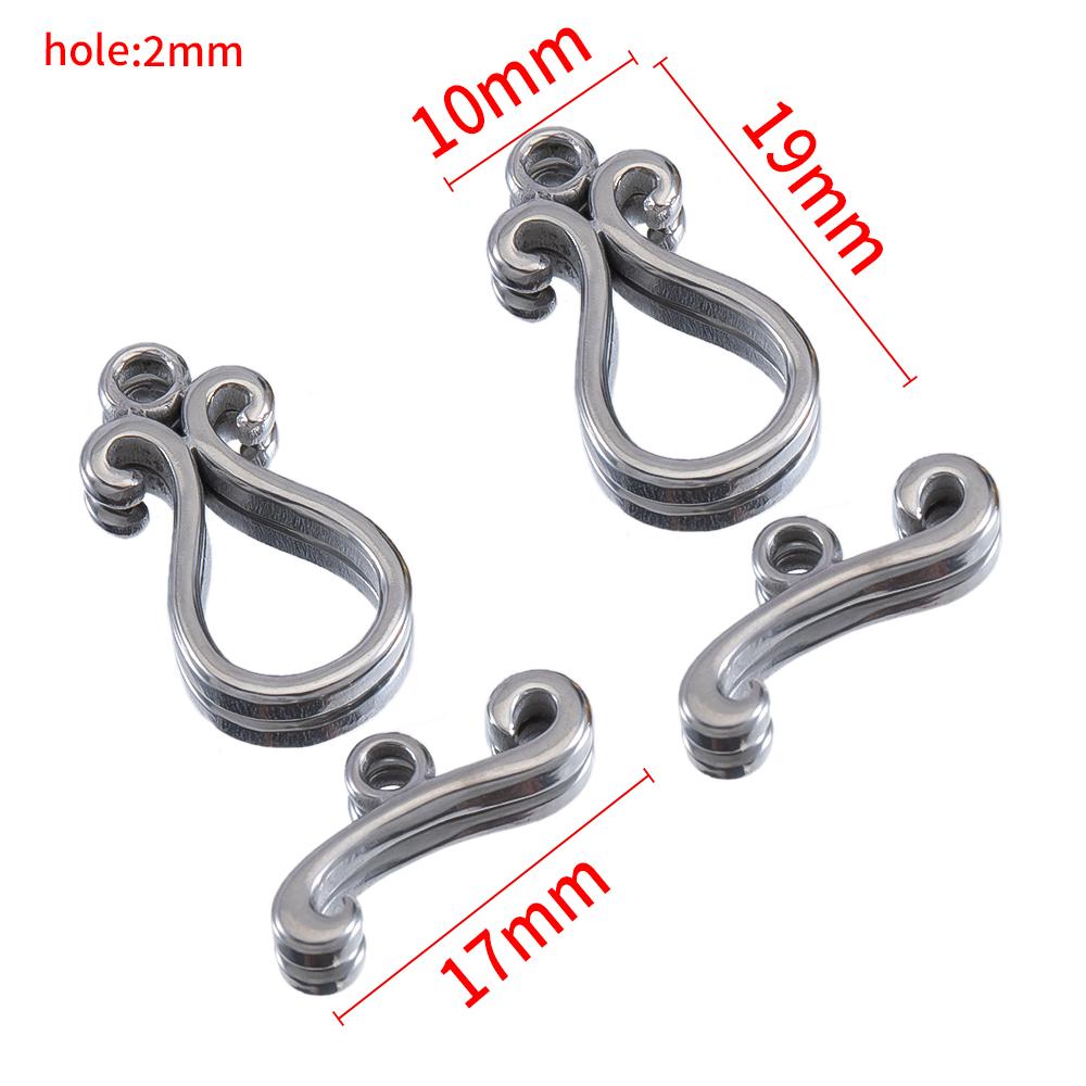 3sets/lot Stainless Steel Heart OT Toggle Clasp Hook Rings Connectors for DIY Necklaces Bracelets Accessories Jewelry Making