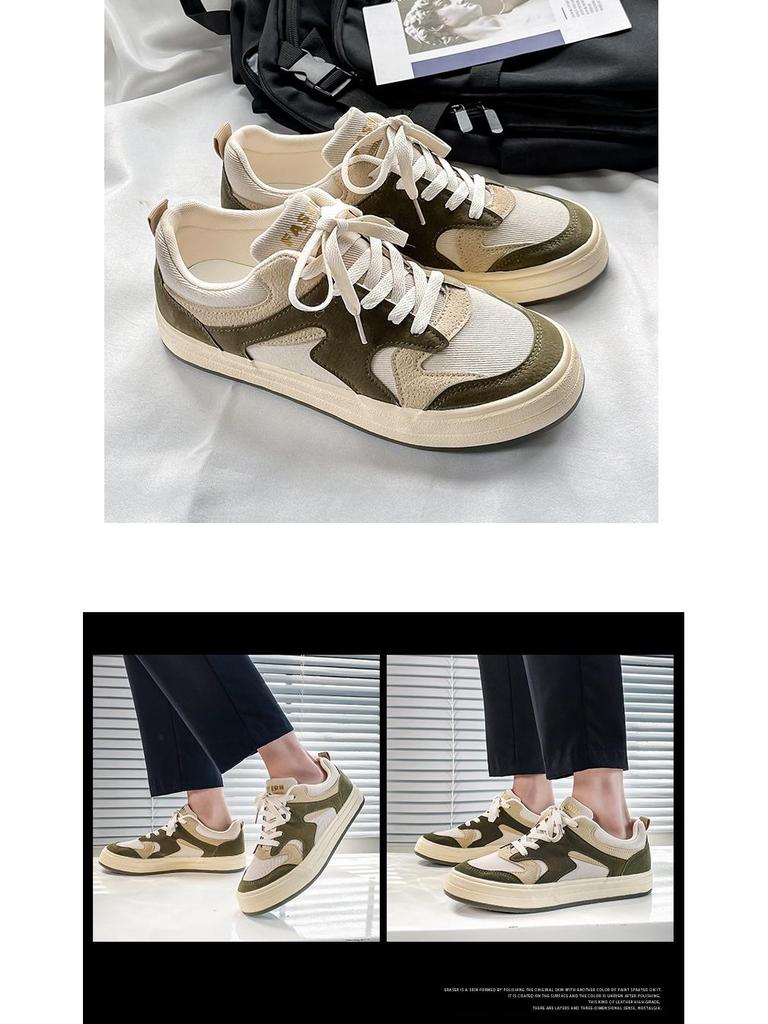 2024 Spring Canvas Fashion Shoes: Korean Style Trendy Men's Breathable Casual Sports Shoes.