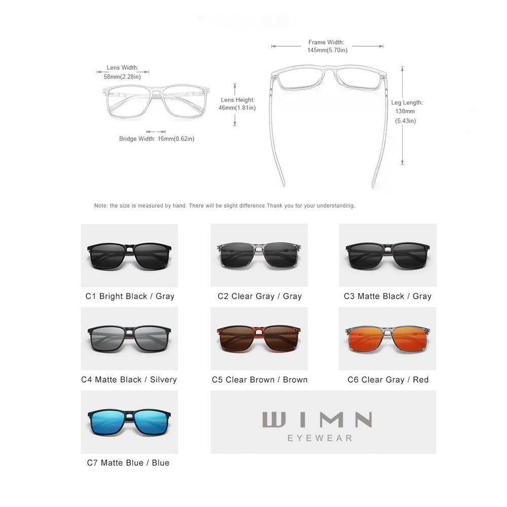 WIMN Brand Polarized Women Sunglasses Anti-UV400 Sun Glasses Protect Rectangle Outdoor Sports Eyewear