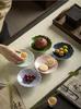 Ceramic High-Legged Tea & Pastry Plate - Exquisite Chinese Style for Engagements & Snacks