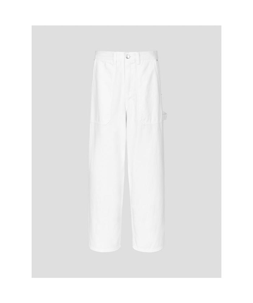 Binpolleidiseu [B. My] Denim Carpenter Pants - Ivory (Bf6221N020)