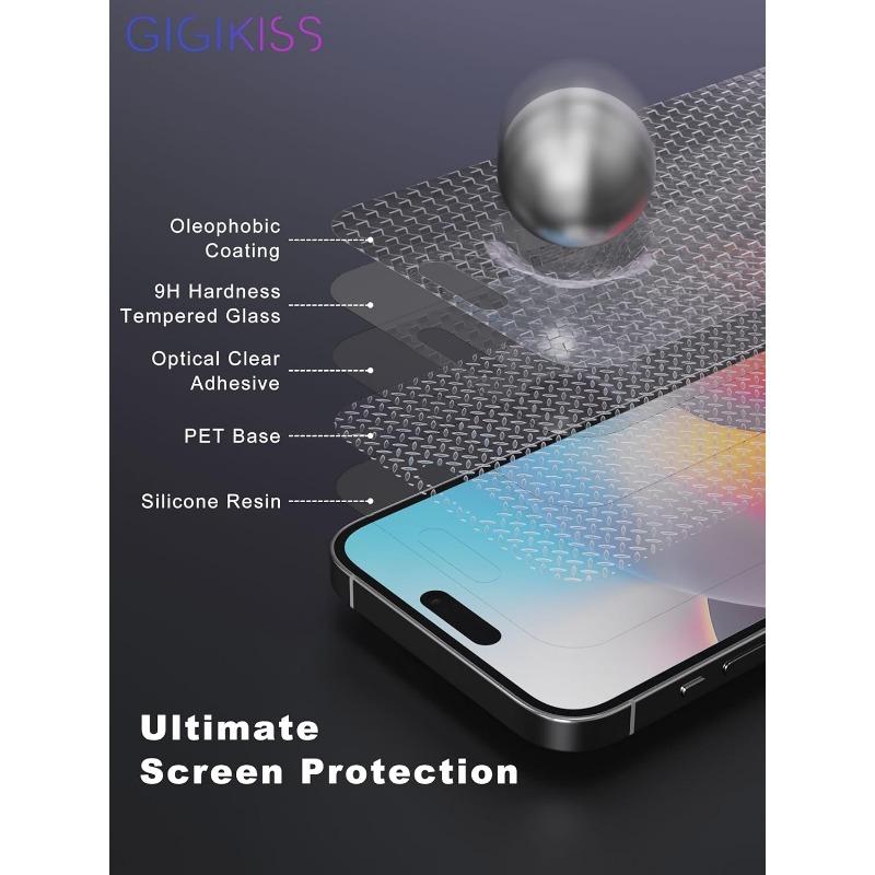 2pcs Top-of-the-line 9H+ Glass iPhone 16 Pro MAX Privacy Protection Film Grade Shatterproof & 100% Spy Proof Glass Privacy Screen