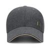 Autumn Winter Wool Warm Baseball Cap Men's Adjustable Cold-Proof Cap