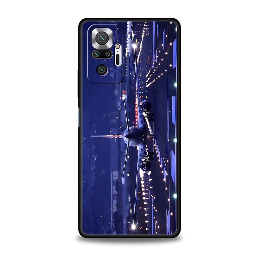 Travel-Nspired Airplane Route Phone Case Cover for Redmi 14C 10C Note 15 14 13 12 10 11 K40 Pro Plus Soft TPU Shockproof Fundas