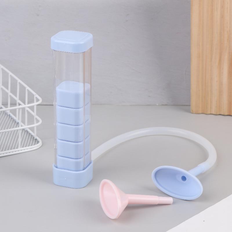 

Регулируемый тренажер с гантелями для диафрагмального дыхания для силы кора, тонизирования лица, расширитель объема легких синий