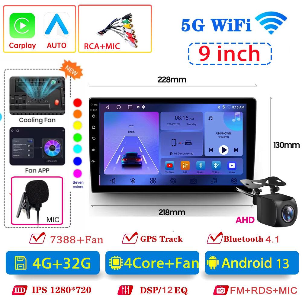 Car Android 4G 64G Multimedia Radio Carplay Auto Player GPS Navigation for Toyota Hyundai Nissan Kia LADA FIAT Jeep 7 9 10 Inch