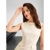 Women's Fashion Summer Spring Solid Color Print Sleeveless O-Neck High Waist Casual Dresses