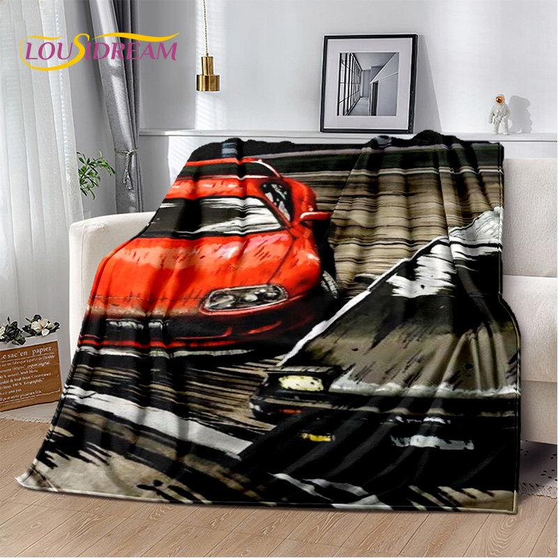 3D Racing Car Soft Plush Blanket,Flannel Blanket Throw Blanket for Living Room Bedroom Bed Sofa Picnic Hiking Leisure Napping
