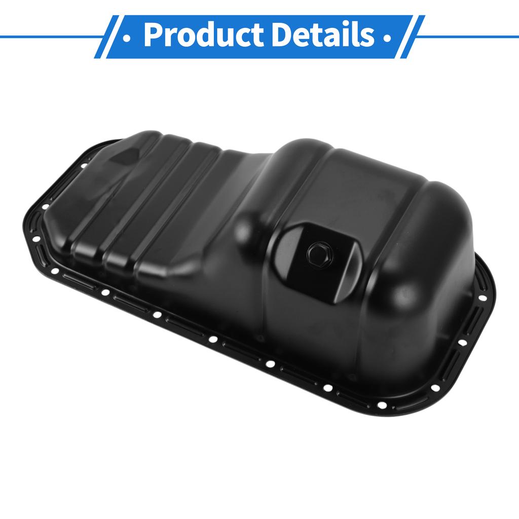 X Autohaux 1Pc No.1210115070 Engine Oil Pan for Toyota Corolla for FWD 1.6L L4 Steel Black