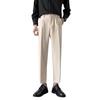 Light and mature pants men's autumn new ins trend loose and drape straight pants fashion solid color nine-point casual pants