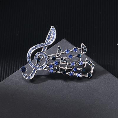 Spring and Summer New Alloy Diamond Music Symbol Brooch Femininity High Sense Fashion Music Note Clothing Corsage