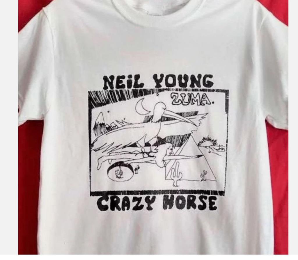 T-shirt Biologica Neil Young 'Zuma - Crazy Horse' - NUOVA UFFICIALE