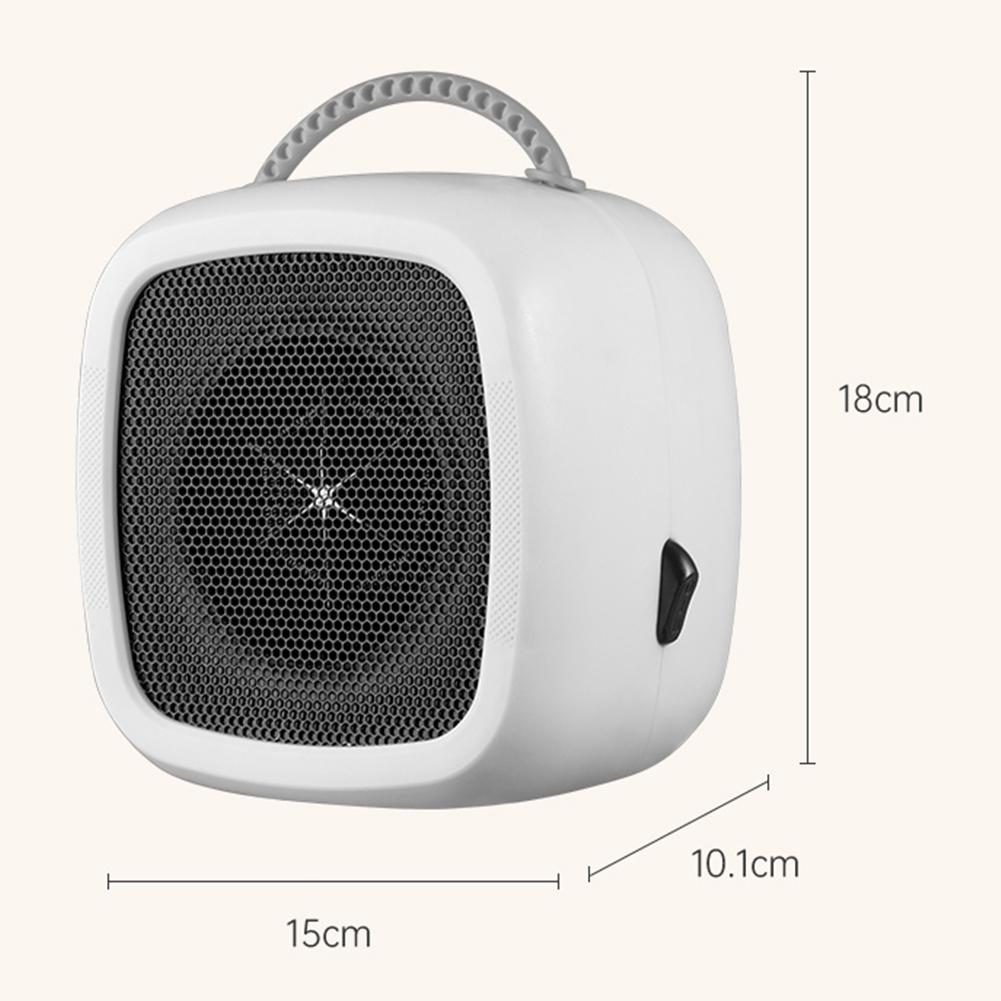 Mini Grzejnik Biurkowy z Przenośnym Uchwytem Niski Poziom Hałasu Bezpieczna Konstrukcja Zabezpieczenie przed Awarią Zasilania do Użytku Biurowego