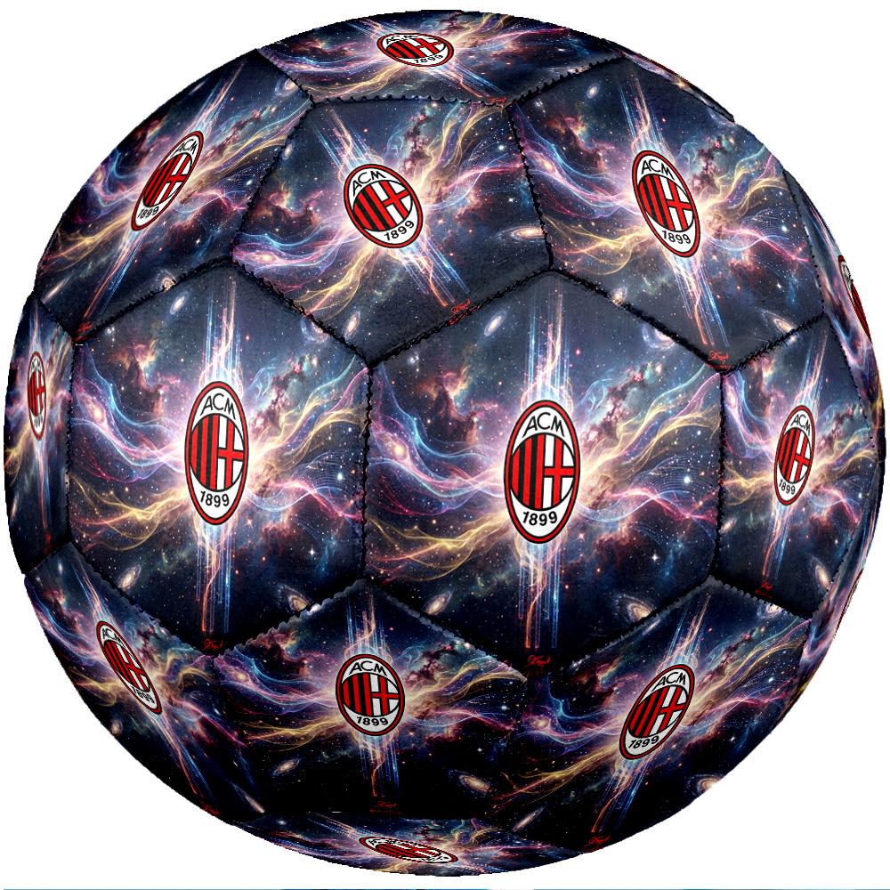 AC Milan Theme Soccer Ball Size 5 Soccer Ball Soft Touch Professional Training Football for Outdoor Sports