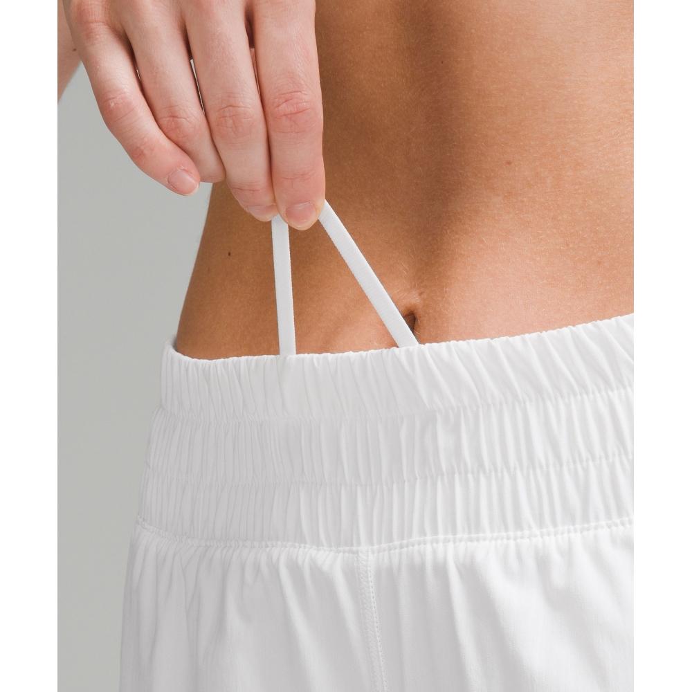 Lululemon Track That High Rise Lined Short 5  White