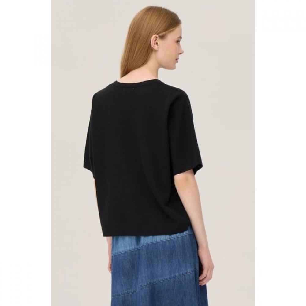 Benetton Bidding Embroidery Short Sleeve Knit Bakpe2541