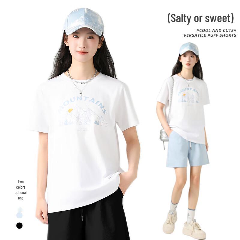 JEANSWEST Women's High-Waist A-Line Summer Shorts