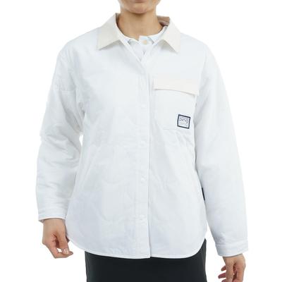 Polstrovaná bunda bluzon na zip Golfové svrchní oblečení L [Pin Apparel] Dámské (Protáhnout se) / / 622-4220004 030_Bílá