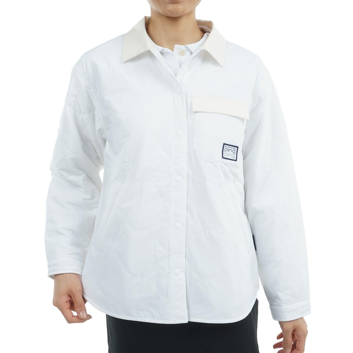 

Женский стеганый блузон на молнии для гольфа, верхняя одежда L [Pin Apparel] (Протяжение) / / 622-4220004 030_Белый