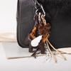 Keychain Pendant Faux Leather Horse Charm Key Chain with Woven Rope Keys Handbags Wallets Accessories