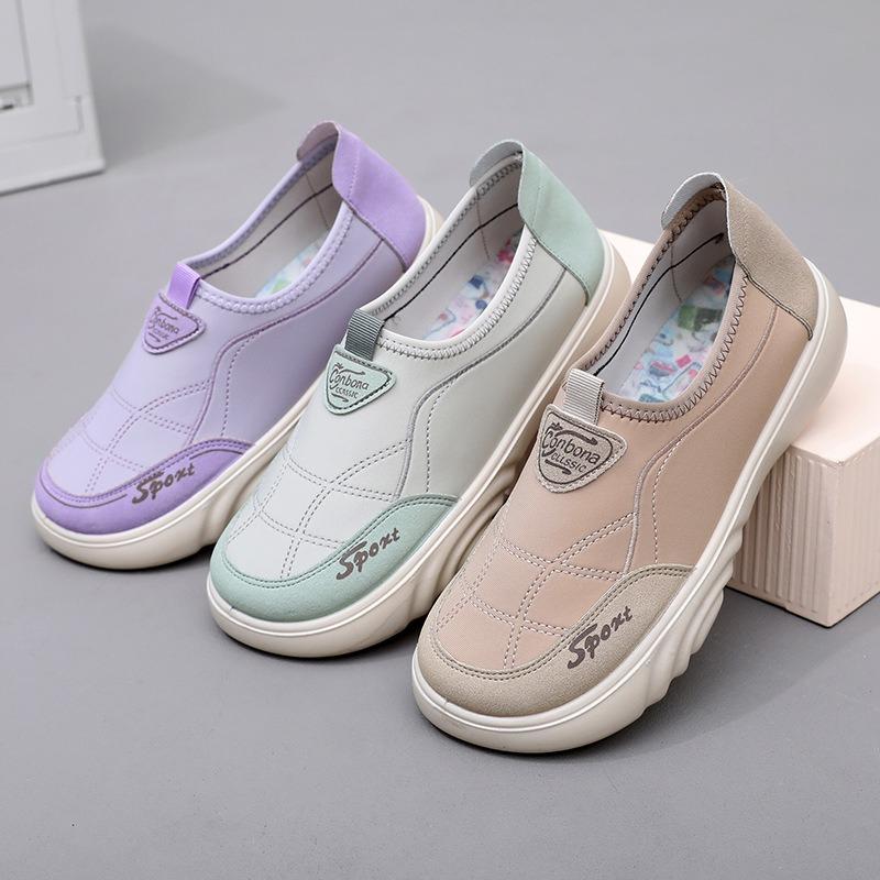 Shoes women's spring and autumn new one-pedal shoes soft soles not tired feet lazy shoes breathable women's shoes platform shoes women