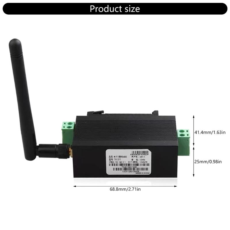 TXI311 Industrial Wireless Serial Server RS485 to Networking Converter Supports RTU for Automation