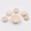 Natural Wood Semi-Circular Beads: DIY Hole-Free Lotus Wood, 15-50mm