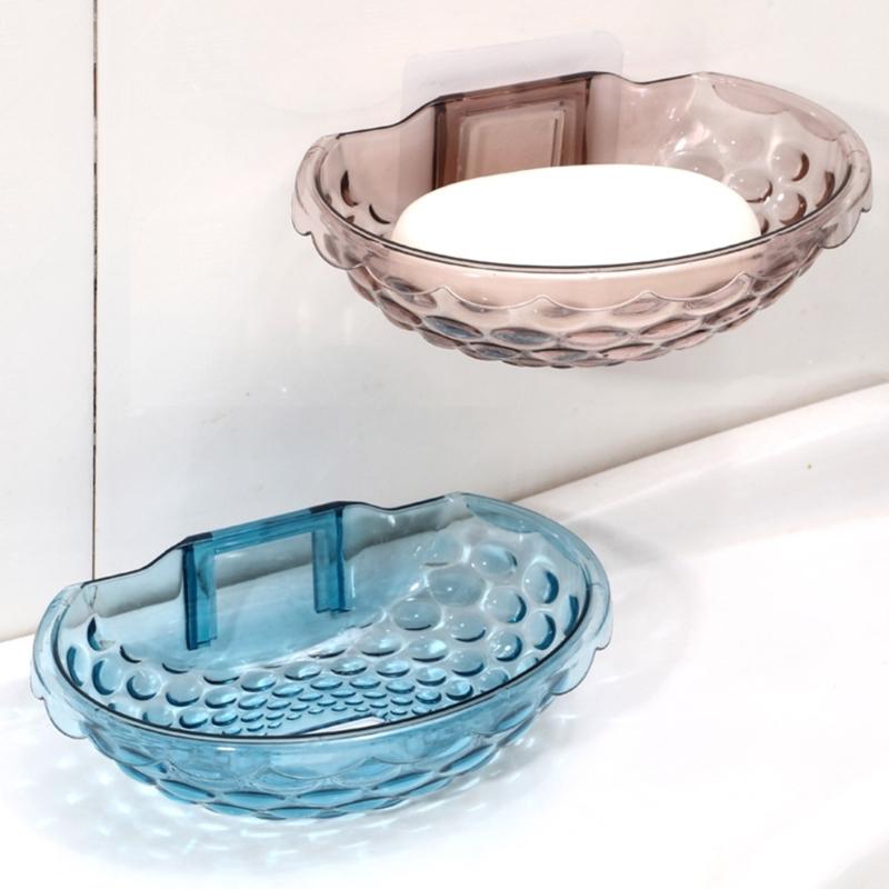 Soap Rack No Drilling Wall Mounted Soap Holder Soap Sponge Dish Bathroom Accessories Self Adhesive Soap Dishes Decor