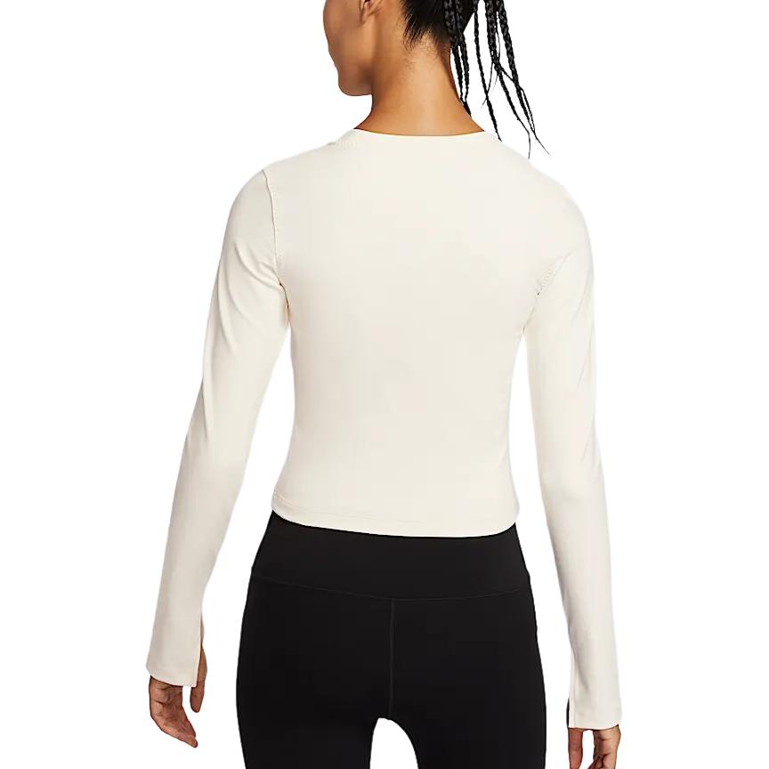 Nike Dri-Fit One Fitted Quick-Dry Short Sleeve T-Shirt Women Tops Light-Ivory HV8726110