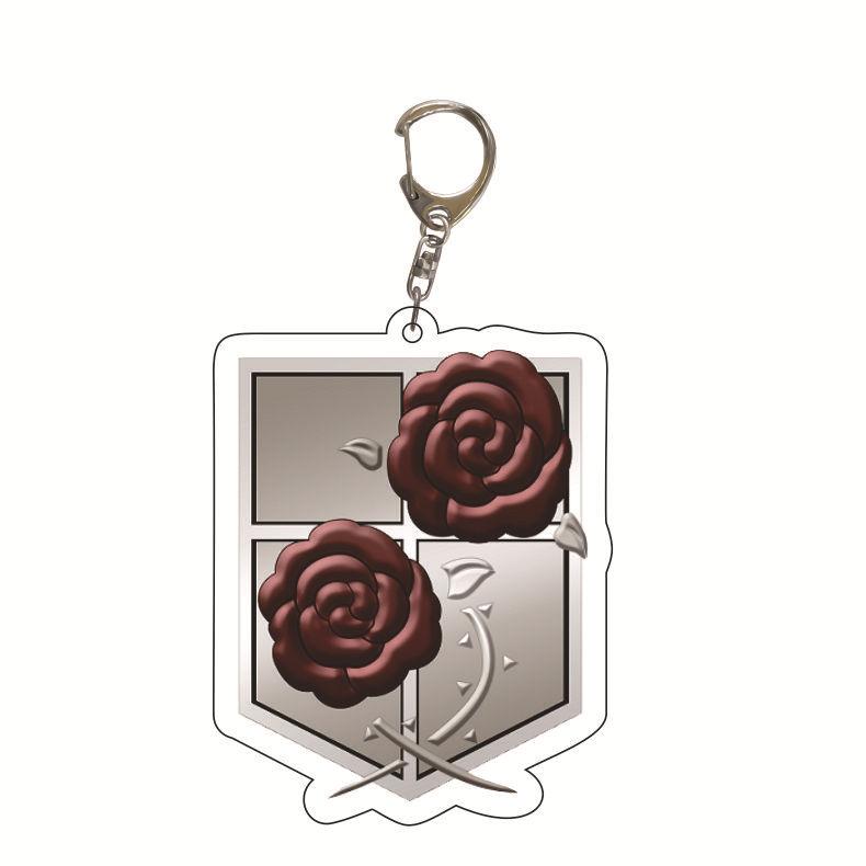 Attack on Titan Key Ring Acrylic Key Ring Custom Logo Print Creative Backpack Accessory Stock Available High Quality