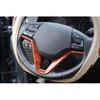 For Hyundai Tucson 2016-2021 Peach Wood Grain Steering Wheel U Type Cover Trim