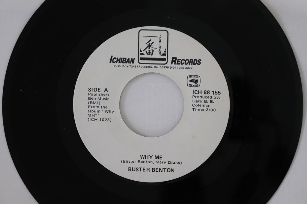 7inch Record BUSTER BENTON  Why Me  Youre My Lady ICH88155PROMO ICHIBAN 1989 US SoulFunk Used