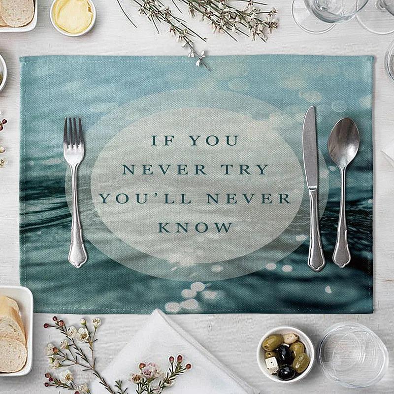 

Scenery Linen Placemats Bowls and Cups Kitchen Placemats Dinner Bowls and Coasters Home Decoration 30x45cm 2pcs 30x45cm