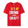 I Drink and Draft Funny Cute Fantasy Football Gift Harajuku Vintage T Shirts Tshirts Outdoor