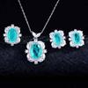 High-End Design Luxury Paraiba Pendant, Exaggerated Large Diamond High Carbon Diamond Necklace For Women