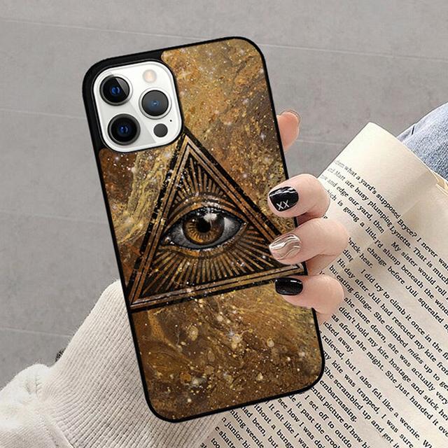 Illuminati Eye Occult Pyramid Phone Case for iPhone 17 Air 16 16e 15 Plus for Apple 13 11 12 14 Pro Max Cover fundas