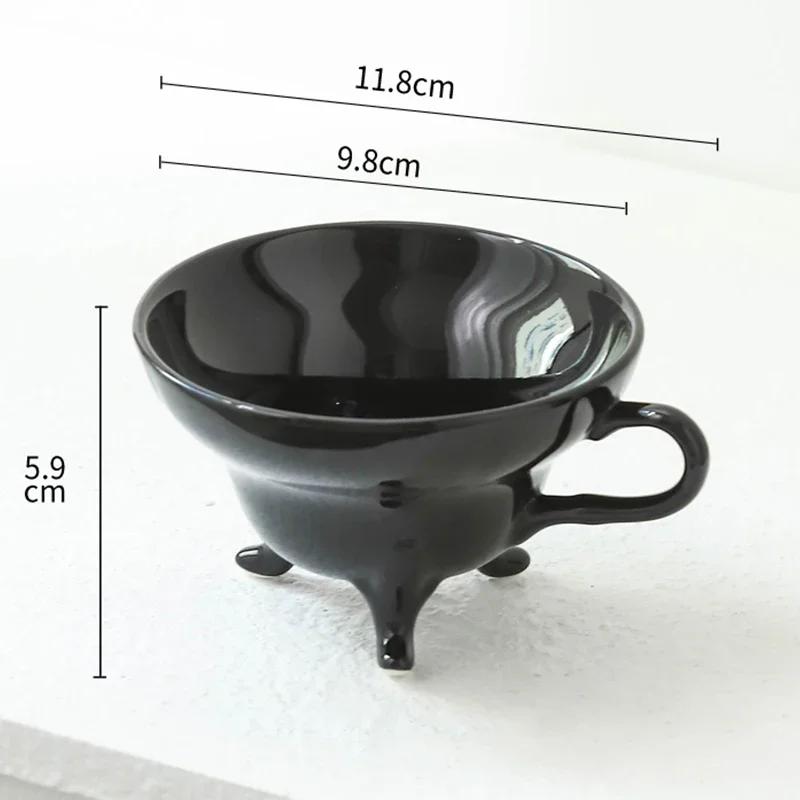 

Творческие однотонные керамические кофейные чашки для десертов высокого класса, изысканный чайный сервиз для домашнего завтрака, йогуртовая чашка 200-400ml