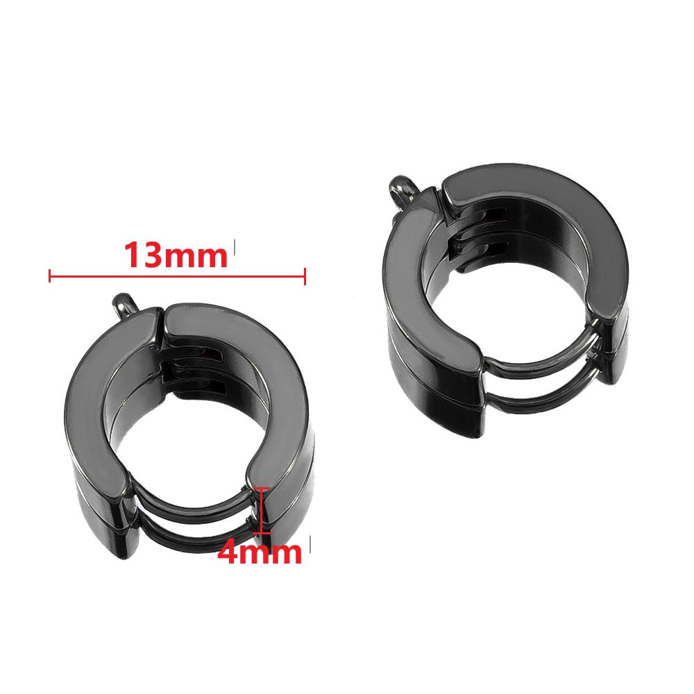 10pcs Stainless Steel Hoop Earring Hook Connector Women French Earrings Settings Men Punk Hiphop Bijoux Gifts DIY Jewelry Making