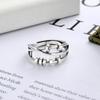 Fidget Anxiety Ring 925 Sterling Silver Bead Ring Stress Relieving Fidget Peace Rings for Anxiety Transfer Bead Open