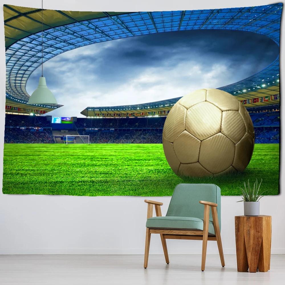 Textilien Unisex Football Field Scenery Tapestry Wall Hanging Boho Hippie Tapiz Art Mystic Psychedelic Bedroom Living Room Home Decor