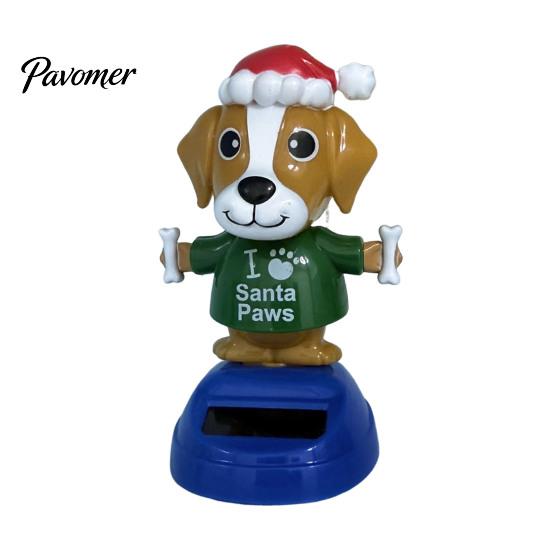 Festliche Auto-Innenraum-Accessoires Solarbetriebenes tanzendes Ornament, Kreative Armaturenbrett-Weihnachts-Cartoonfigur für den Weihnachtsmann Auto-Dekoration,
