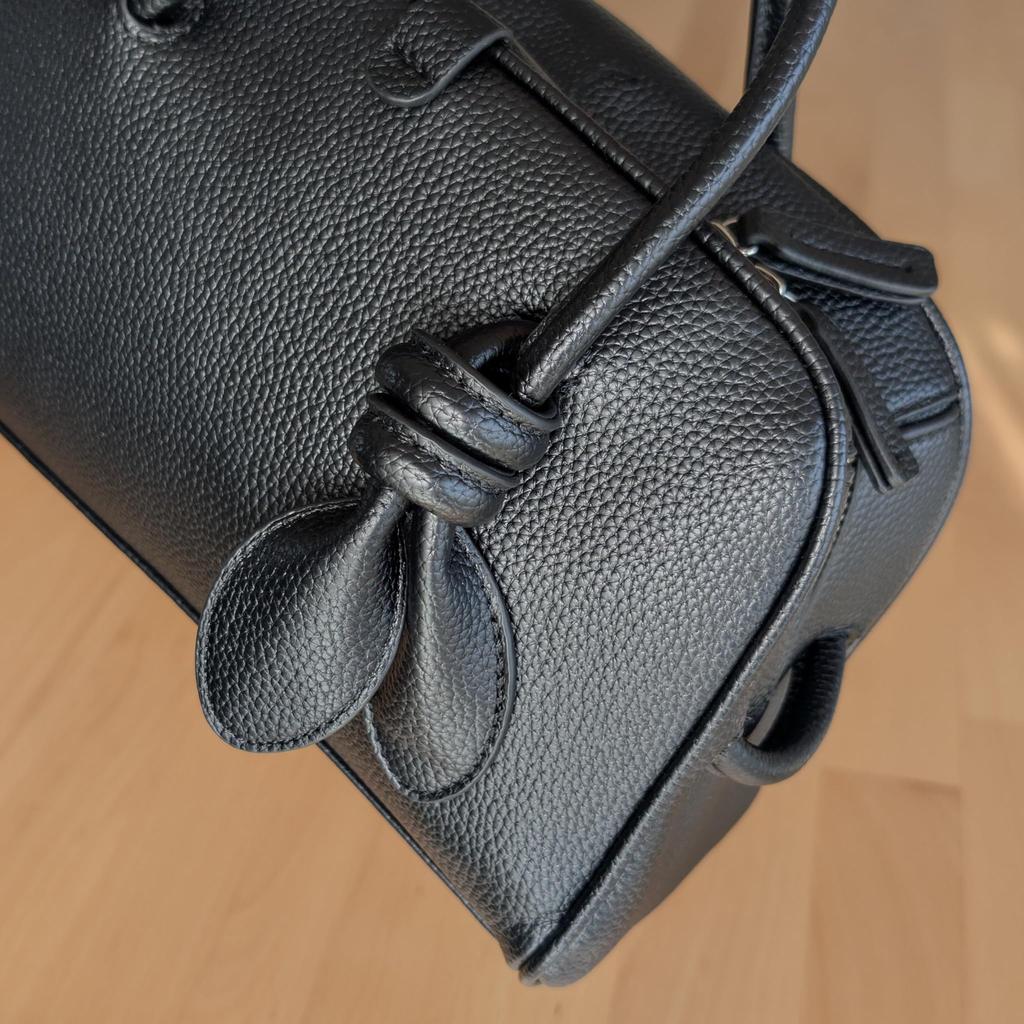 Damen PU-Leder Mini Boston Tasche, Schwarz, Handtasche, Reißverschluss, Leicht, Niedlich und Stilvoll, 26x8.5x17cm